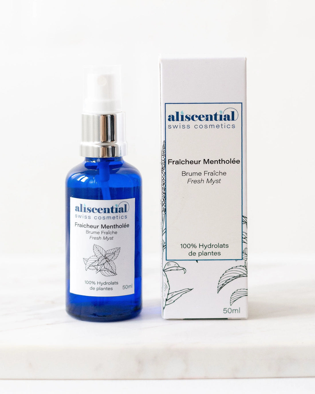 Brume Fraîcheur Mentholée Aliscential – flacon et packaging