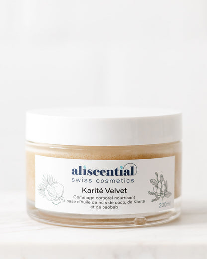 Karité Velvet Aliscential – gommage corps nourrissant 200ml