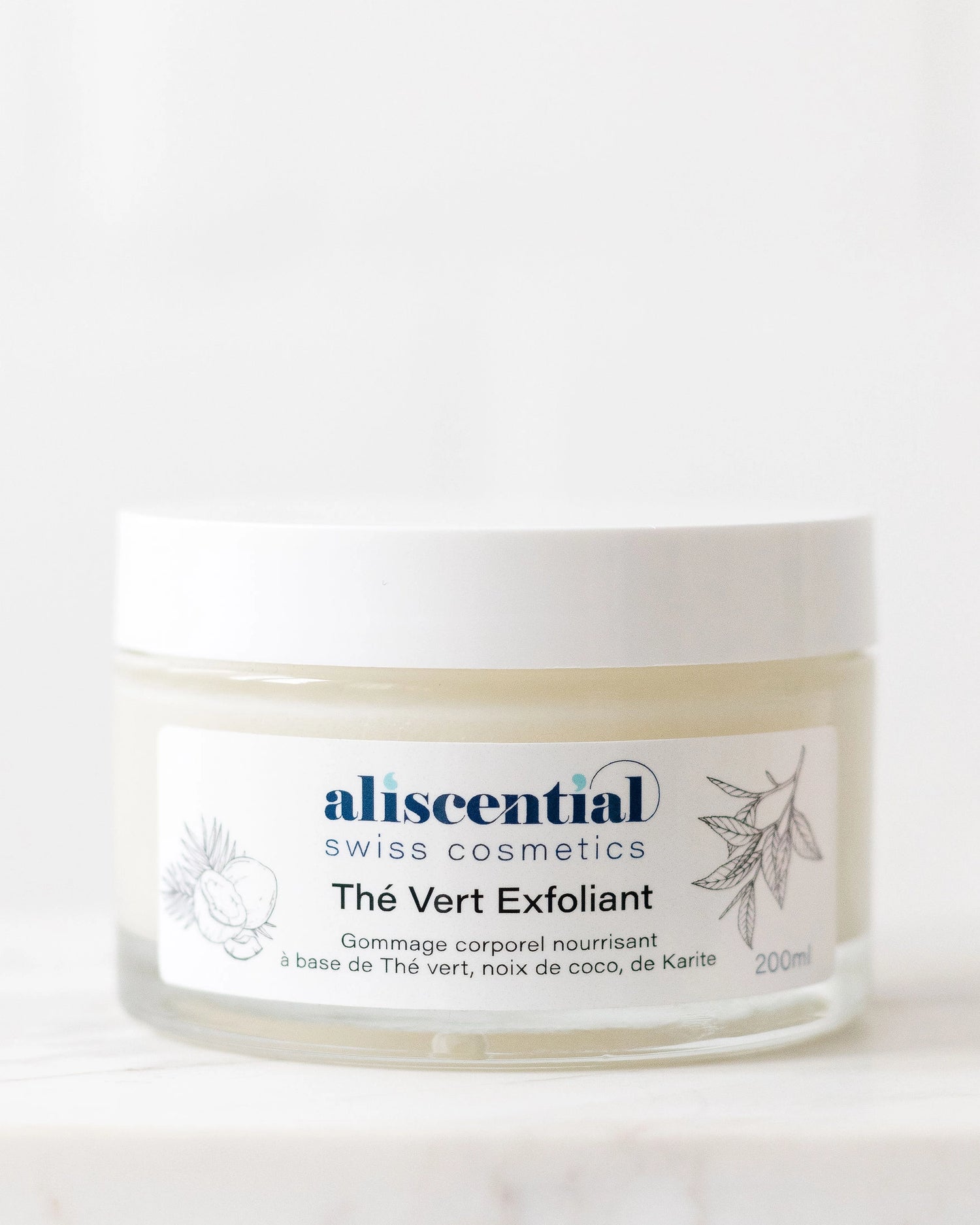 Thé Vert Exfoliant Aliscential – gommage corps nourrissant 200ml