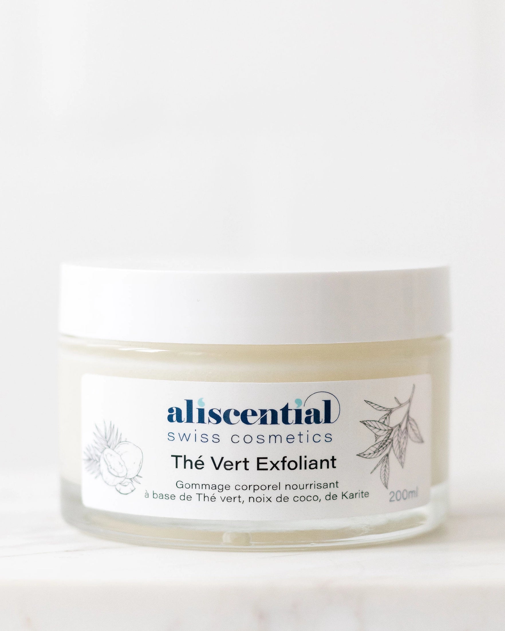Thé Vert Exfoliant Aliscential – gommage corps nourrissant 200ml