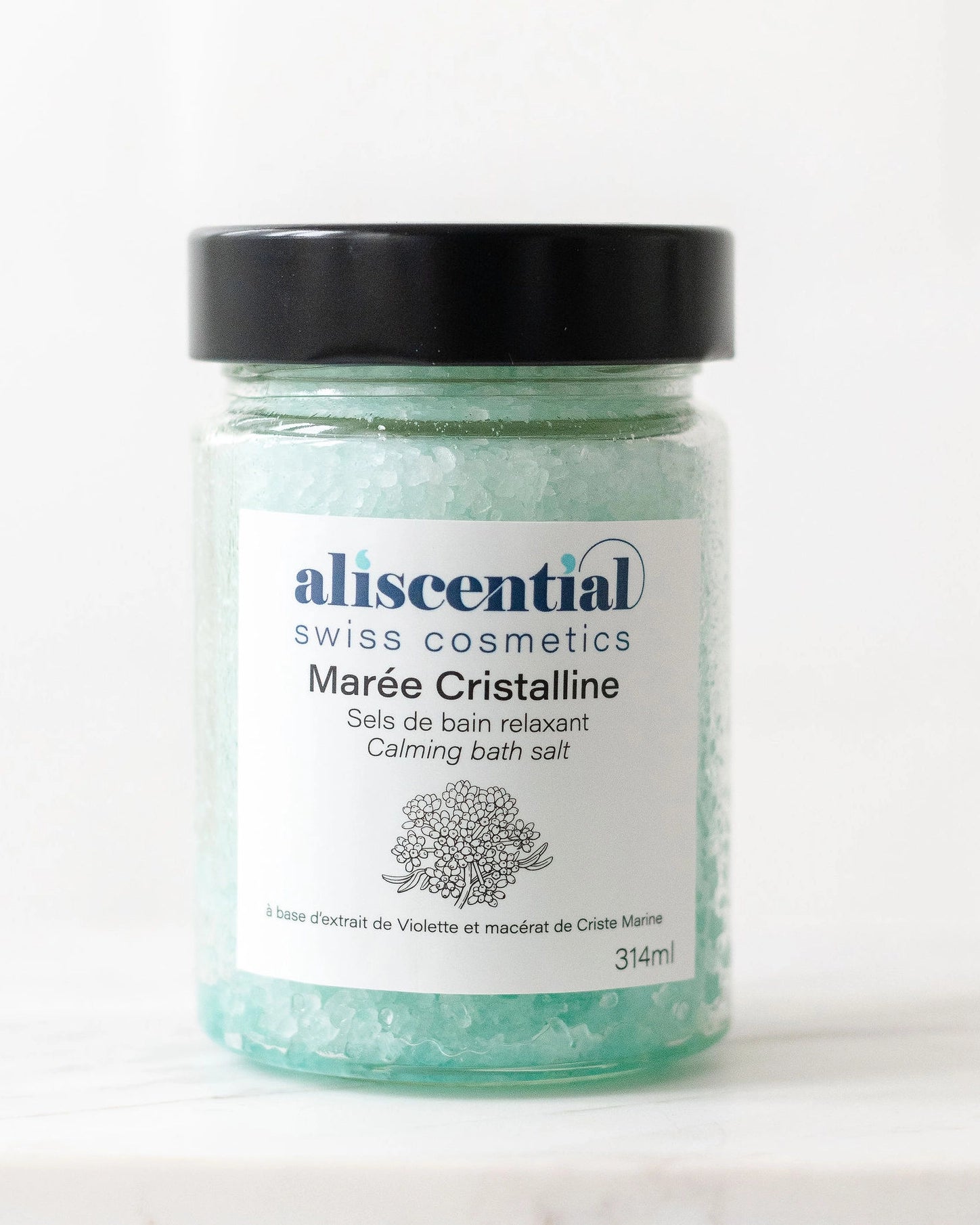 Marée Cristalline Aliscential – sels de bain relaxants parfum marin